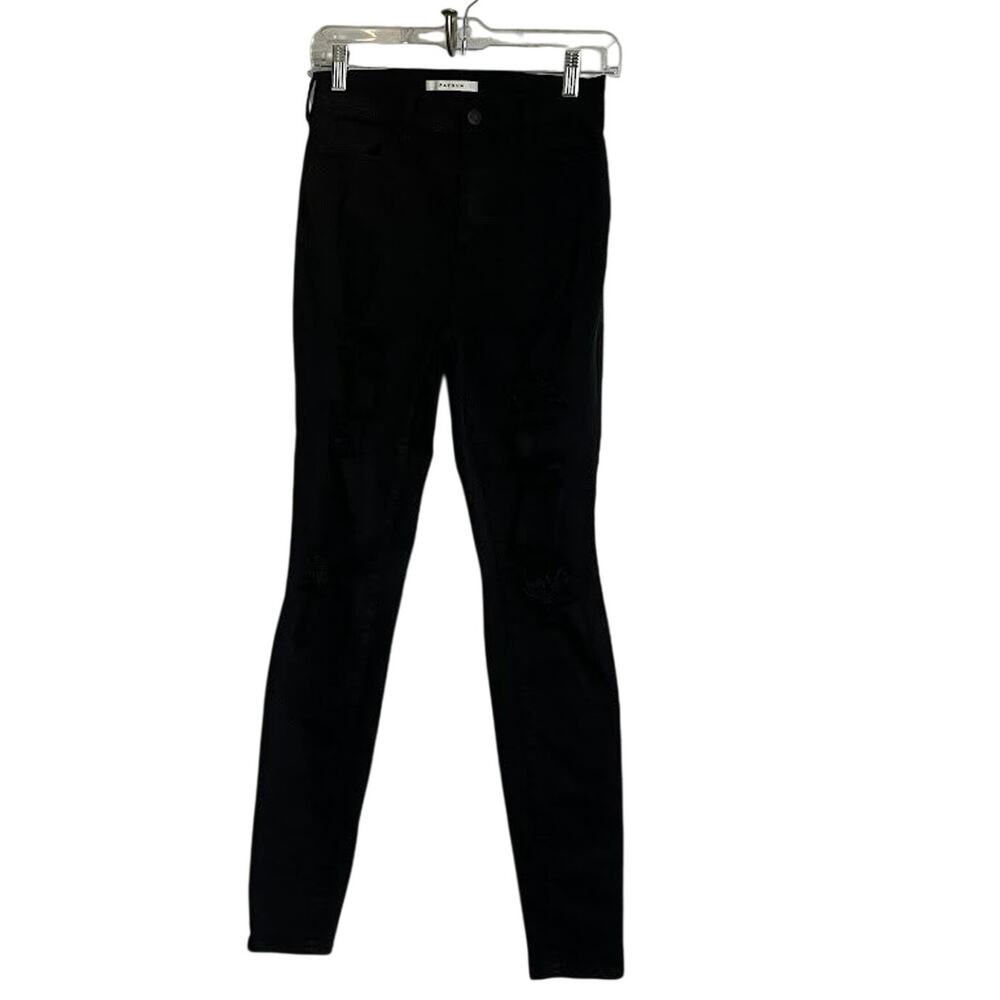 Pacsun Black Mid Rise Jegging Distressed Ripped Skinny Jeans Size 26L (26x30)